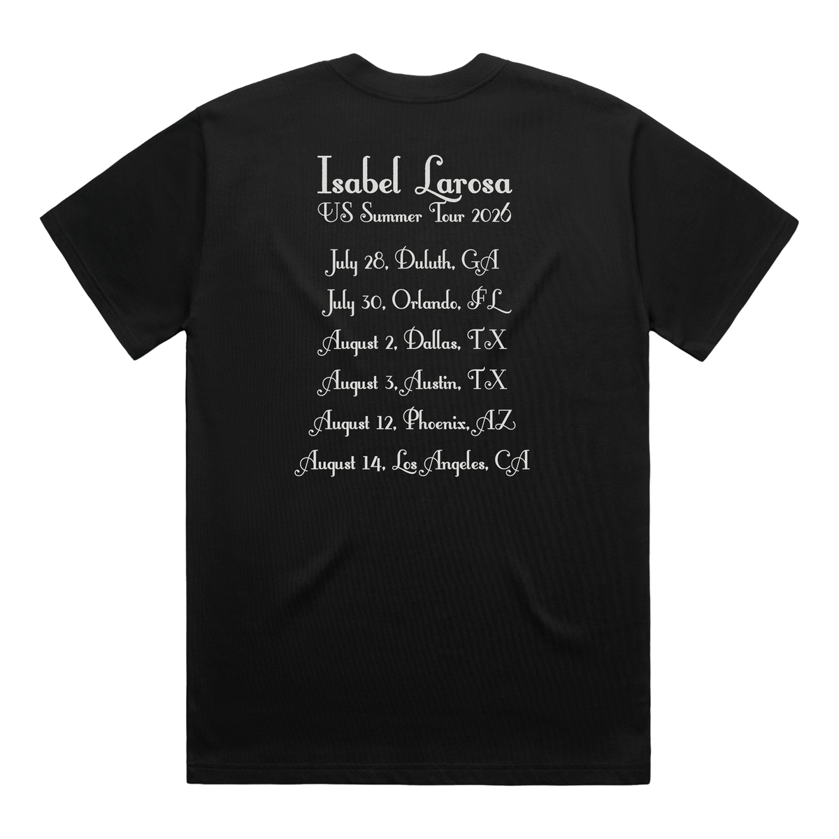 Isabel Larosa US Tour 2026 Tee